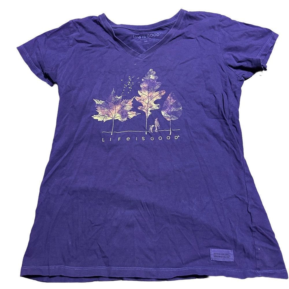 Women’s Life is Good Fall Leaves Tshirt